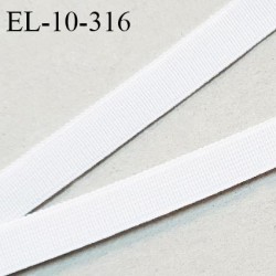 Elastique 10 mm lingerie haut de gamme fabriqué en France couleur blanc largeur 10 mm allongement +110% prix au mètre