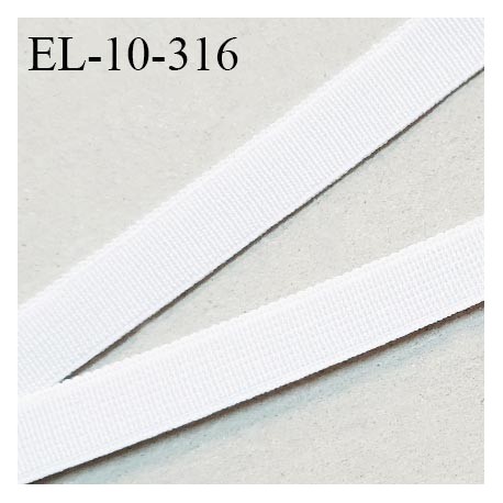 Elastique 10 mm lingerie haut de gamme fabriqué en France couleur blanc largeur 10 mm allongement +110% prix au mètre