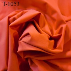 Tissu lycra elasthanne corail orange très haut de gamme 180 gr au m2 largeur 140 cm prix pour 10 cm de long et 140 cm de large