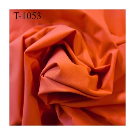 Tissu lycra elasthanne corail orange très haut de gamme 180 gr au m2 largeur 140 cm prix pour 10 cm de long et 140 cm de large