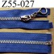 fermeture éclair longueur 55 cm couleur bleu séparable largeur 2,7 cm zip glissière métal largeur 5,5 mm