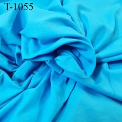 Tissu coton jersey lingerie fond de culotte bleu turquoise largeur 150 cm poids m2 180 gr prix 10 cm de long par 150 cm