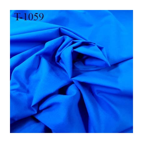 Tissu coton spécial lingerie couleur bleu largeur 145 centimètre poids 80 grs au mètre carré prix pour 10 cm