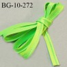 Passepoil 10 mm couleur vert fluo largeur 10 mm avec lien cordon coton intérieur 2 mm prix du mètre