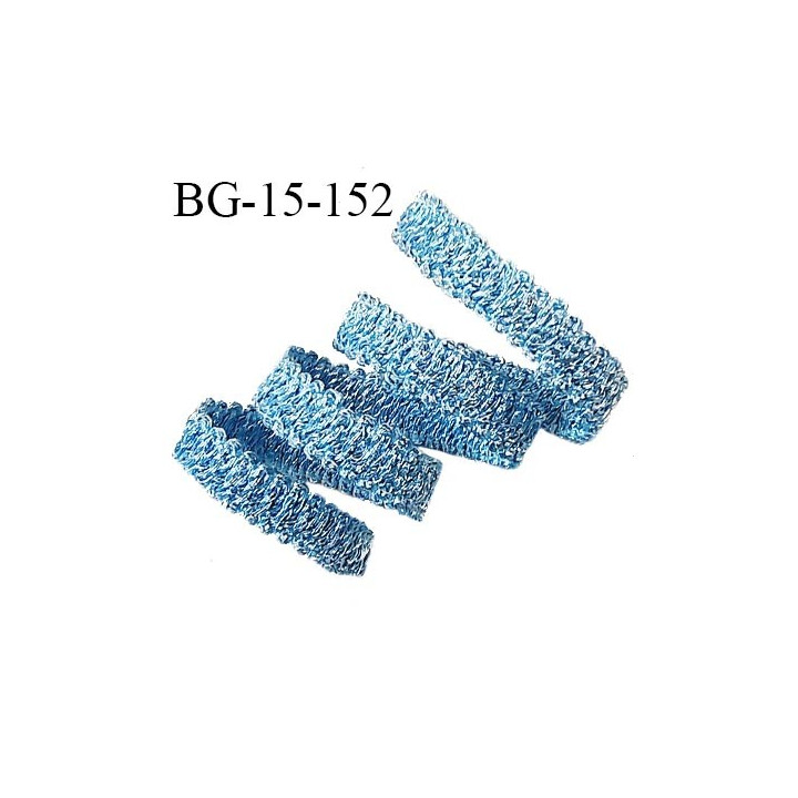 Galon ruban lurex 15 mm couleur bleu brillant largeur 15 mm prix au mètre