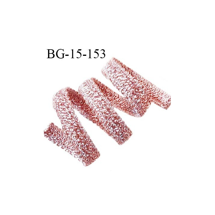 Galon ruban lurex 15 mm couleur rose brillant largeur 15 mm prix au mètre