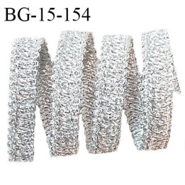 Galon ruban lurex 15 mm couleur argent brillant largeur 15 mm prix au mètre