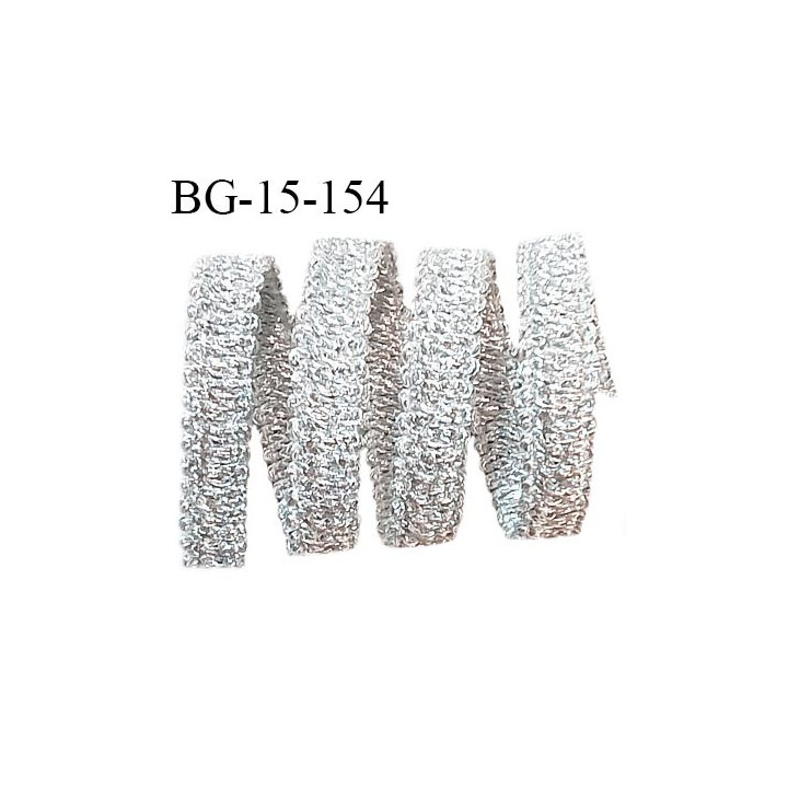 Galon ruban lurex 15 mm couleur argent brillant largeur 15 mm prix au mètre
