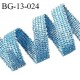 Galon ruban lurex 13 mm couleur bleu brillant largeur 13 mm prix au mètre