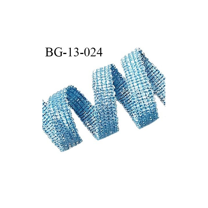 Galon ruban lurex 13 mm couleur bleu brillant largeur 13 mm prix au mètre