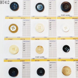 Plaque de 12 boutons pour création unique diamètre de 8 à 26 mm fabrication européenne prix pour la plaque entière