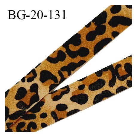 Galon ruban 20 mm imprimé léopard doux au toucher largeur 20 mm prix au mètre