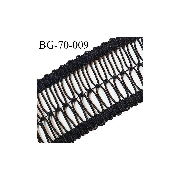 Galon ruban 70 mm couleur noir largeur 70 mm prix au mètre
