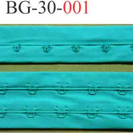 bande ruban galon  agrafe et crochet couleur vert pour la fermeture de corset, bustier, largeur 30 mm vendu au metre 