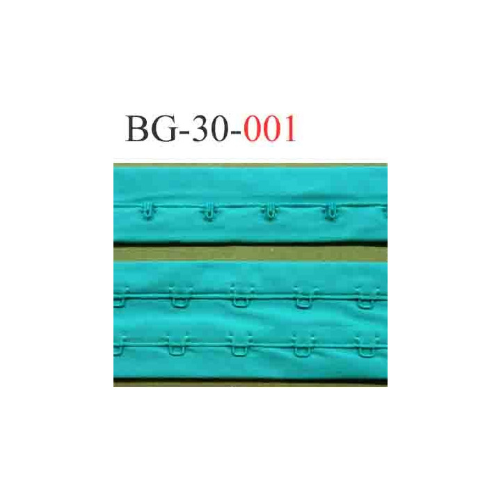 bande ruban galon  agrafe et crochet couleur vert pour la fermeture de corset, bustier, largeur 30 mm vendu au metre 