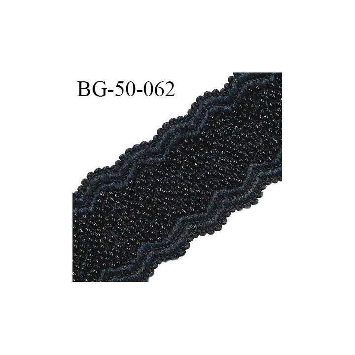 Galon ruban 50 mm couleur noir avec perles largeur 50 mm prix au mètre