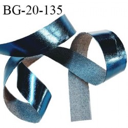 Biais galon 20 mm couleur bleu brillant simili cuir largeur 20 mm prix au mètre