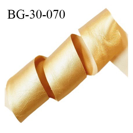 Galon ruban 30 mm simili cuir couleur doré largeur 30 mm prix au mètre