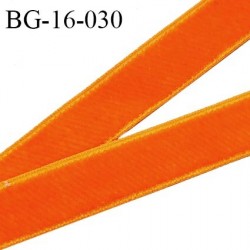 Galon ruban velours 16 mm couleur orange largeur 16 mm prix au mètre