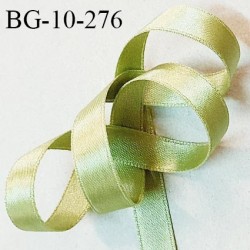Galon ruban 10 mm satin couleur vert pistache brillant lumineux double face très solide largeur 10 mm prix au mètre