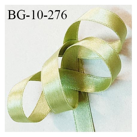Galon ruban 10 mm satin couleur vert pistache brillant lumineux double face très solide largeur 10 mm prix au mètre