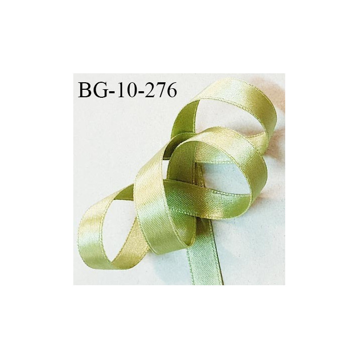 Galon ruban 10 mm satin couleur vert pistache brillant lumineux double face très solide largeur 10 mm prix au mètre