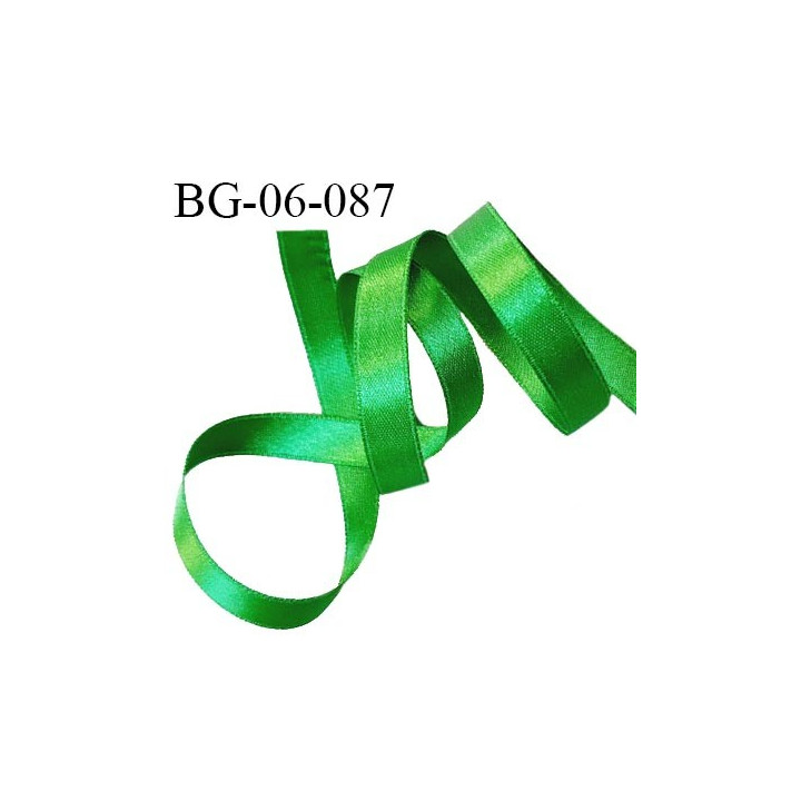 Galon ruban 6 mm satin couleur vert brillant lumineux double face très solide largeur 6 mm prix au mètre