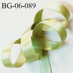 Galon ruban 6 mm satin couleur vert pistache brillant lumineux double face très solide largeur 6 mm prix au mètre