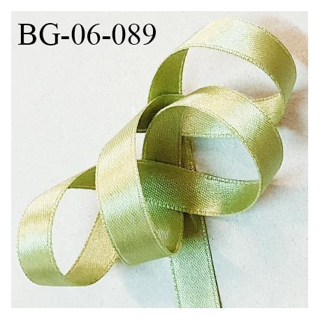 Galon ruban 6 mm satin couleur vert pistache brillant lumineux double face très solide largeur 6 mm prix au mètre