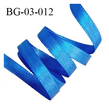 Galon ruban satin haut de gamme 3 mm couleur bleu lumineux double face très solide largeur 3 mm prix au mètre