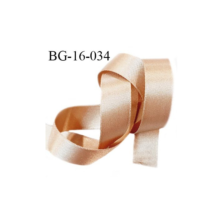 Galon ruban 16 mm satin couleur beige brillant lumineux largeur 16 mm prix au mètre