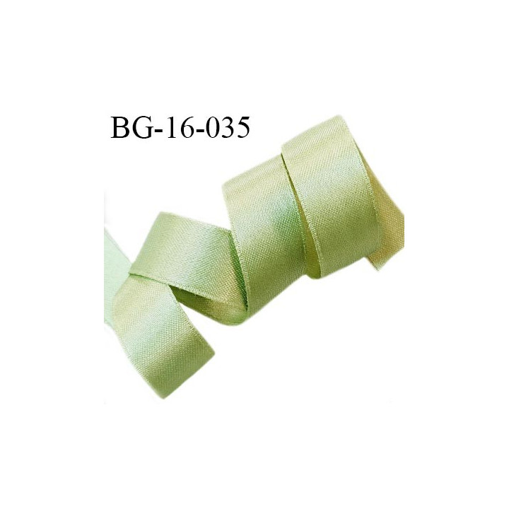 Galon ruban 16 mm satin couleur vert brillant lumineux largeur 16 mm prix au mètre