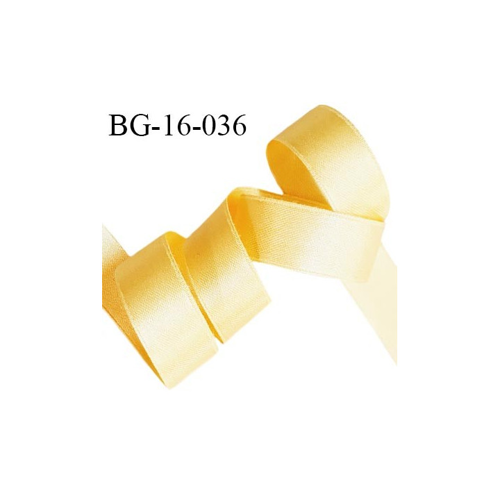 Galon ruban 16 mm satin couleur jaune brillant lumineux largeur 16 mm prix au mètre