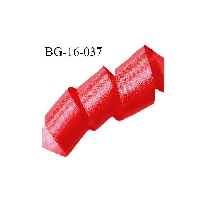 Galon ruban 16 mm satin couleur rose rouge brillant lumineux largeur 16 mm prix au mètre