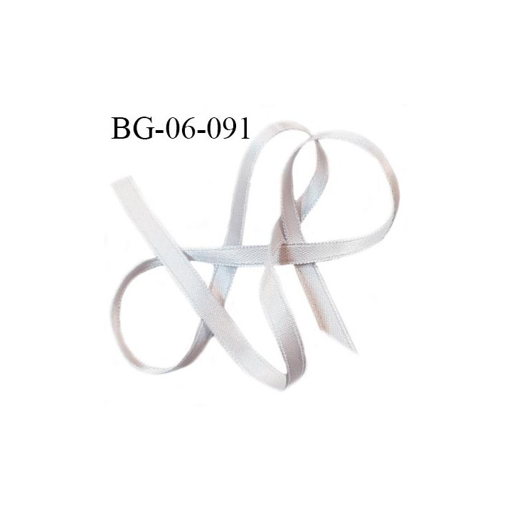 Galon ruban 6 mm satin couleur gris rosé brillant lumineux double face très solide largeur 6 mm prix au mètre