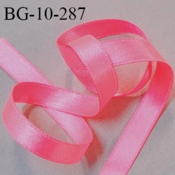 Galon ruban 10 mm satin couleur rose fluo brillant lumineux double face très solide largeur 10 mm prix au mètre