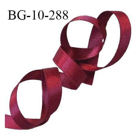 Galon ruban 10 mm satin couleur bordeaux brillant lumineux double face très solide largeur 10 mm prix au mètre