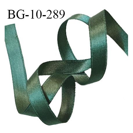 Galon ruban 10 mm satin couleur vert bouteille brillant lumineux double face très solide largeur 10 mm prix au mètre