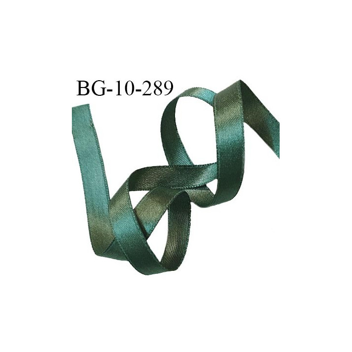Galon ruban 10 mm satin couleur vert bouteille brillant lumineux double face très solide largeur 10 mm prix au mètre