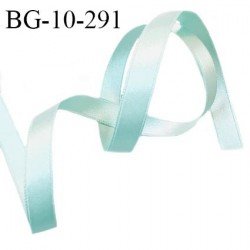 Galon ruban 10 mm satin couleur vert d'eau brillant lumineux double face très solide largeur 10 mm prix au mètre