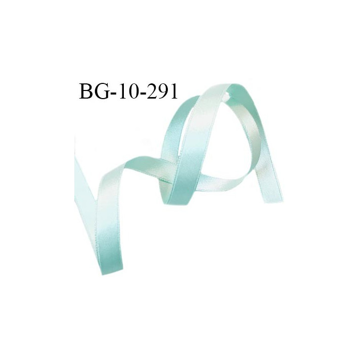Galon ruban 10 mm satin couleur bleu ciel brillant lumineux double face très solide largeur 10 mm prix au mètre
