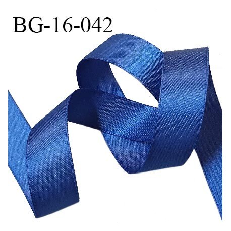 Galon ruban 16 mm satin couleur bleu brillant lumineux largeur 16 mm prix au mètre