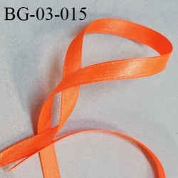 Galon ruban satin haut de gamme 3 mm couleur orange fluo lumineux double face très solide largeur 3 mm prix au mètre