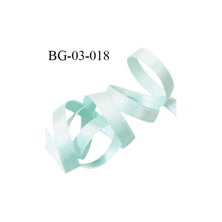 Galon ruban satin haut de gamme 3 mm couleur vert d'eau double face très solide largeur 3 mm prix au mètre