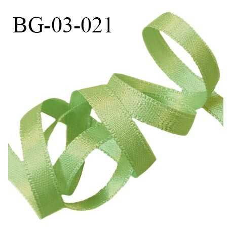 Galon ruban satin haut de gamme 3 mm couleur vert double face très solide largeur 3 mm prix au mètre