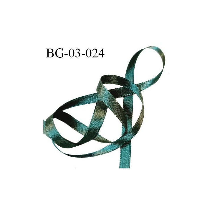 Galon ruban satin haut de gamme 3 mm couleur vert bouteille double face très solide largeur 3 mm prix au mètre