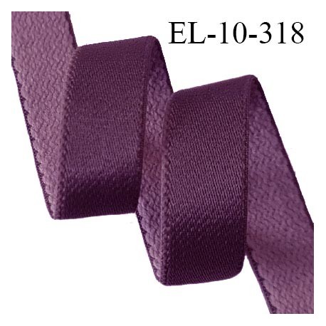 Elastique lingerie 10 mm haut de gamme couleur prune bonne élasticité allongement +60% largeur 10 mm prix au mètre