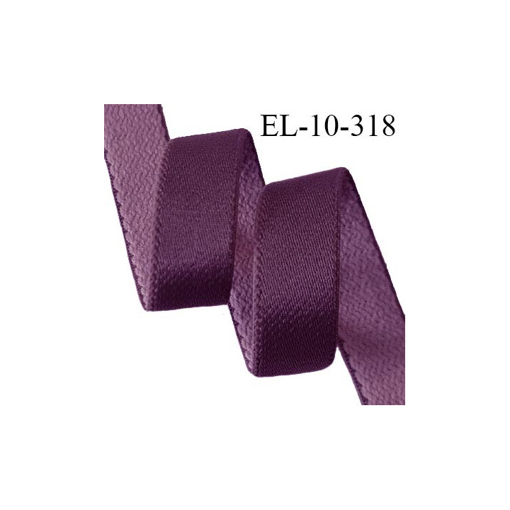 Elastique lingerie 10 mm haut de gamme couleur prune bonne élasticité allongement +60% largeur 10 mm prix au mètre