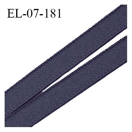 Elastique lingerie 7 mm couleur bleu gris grande marque fabriqué en France largeur 7 mm prix au mètre