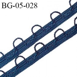 Galon boutonnière picot 5 mm spécial lingerie haut de gamme couleur bleu saphir fabriqué en France prix au mètre